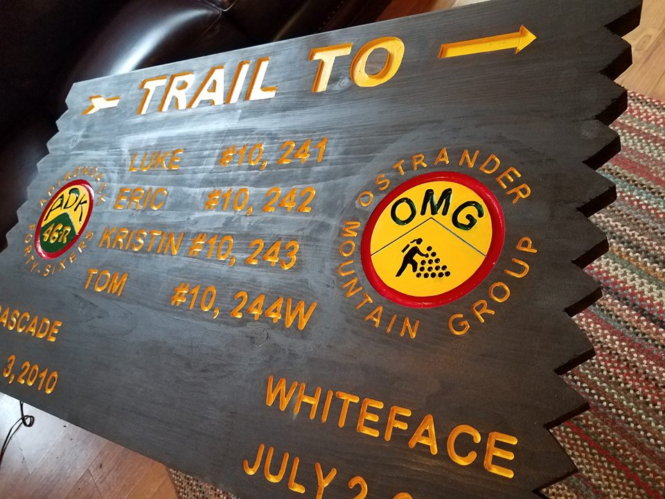 Personalized Adirondack Trailhead signs